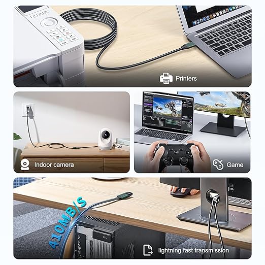 Kumiho 10Ft USB 3.0 Extension Cable Active Type A Male to A Female for PlayStation, Xbox, Keyboard, Mouse, USB Flash Drive, Printer, Camera and More