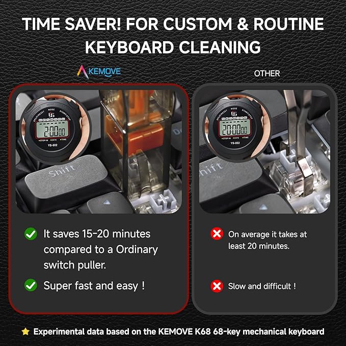 KEMOVE P10 2-in-1 Switch & Keycap Puller for Mechanical Keyboards, Quick & Painless Removal, DIY Customization, Maintenance, Cleaning for Beginners & Enthusiasts