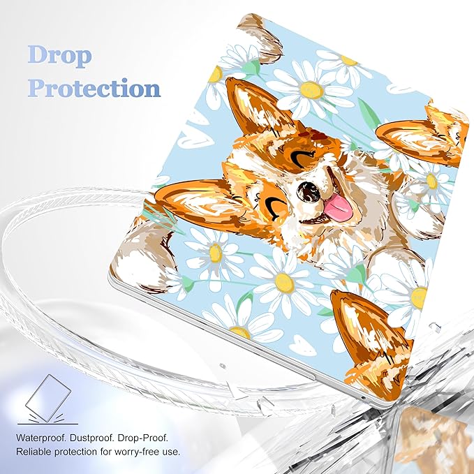 Case for MacBook Pro 13 inch with/Without Touch Bar (2016-2022, M2 A2338 M1 A2289 A2251 A2159 A1989 A1706 A1708), Hard Shell + Keyboard Cover + Dust Plug, Cute Corgi Dog
