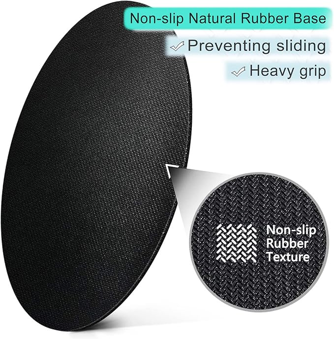 ITNRSIIET Round Mouse Pad with Stitched Edge Premium-Textured Waterproof Non-Slip Rubber Base Desktop Protection Mat Diameter 8.7 inches, Green Marble