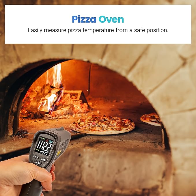 Etekcity Temperature Gun Infrared Thermometer -58°F 1130°F, Digital Laser Heat Gun for Pizza Ovens, Griddles, Meat, Refrigerators, Engines, HVAC, Kitchen & Pool Accessories