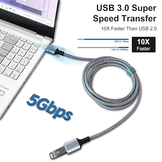 Tan QY USB 3.0 Extension Cable 1Ft, USB 3.0 High Speed Extender Cord Type A Male to A Female for PlayStation, Xbox, USB Flash Drive, Hard Drive, Card Reader,Scanner,Printer,Keyboard (Silver, 1Ft)