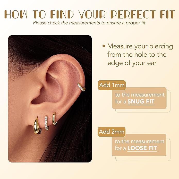 Small Gold Huggie Hoop Earrings Set for Women Men Hypoallergenic 14K Plated Stack Cartilage Earrings, Multiple Piercing Lightweight Mini Thin Cute Dainty Trendy Jewelry Set Christmas Gifts for Women