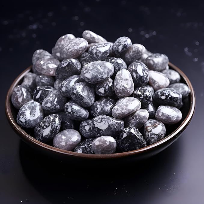Polished Yooperlite Crystal Chips Set, 0.4", 128 Pcs - Handpicked Tumbled Stones and Crystals Bulk for Healing, Reiki, Meditation, Witchcraft and Home Decor