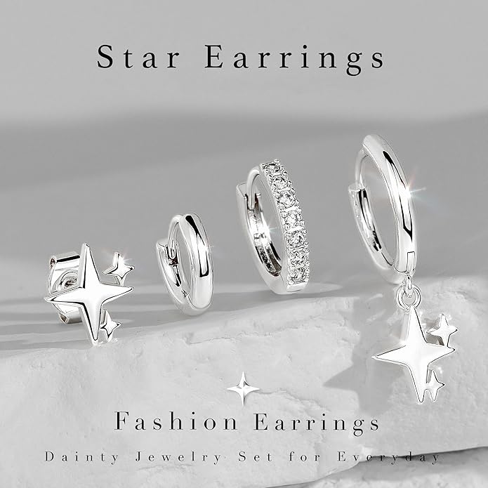 Small Gold Huggie Hoop Earrings Set for Women Men Hypoallergenic 14K Plated Stack Cartilage Earrings, Multiple Piercing Lightweight Mini Thin Cute Dainty Trendy Jewelry Set Christmas Gifts for Women