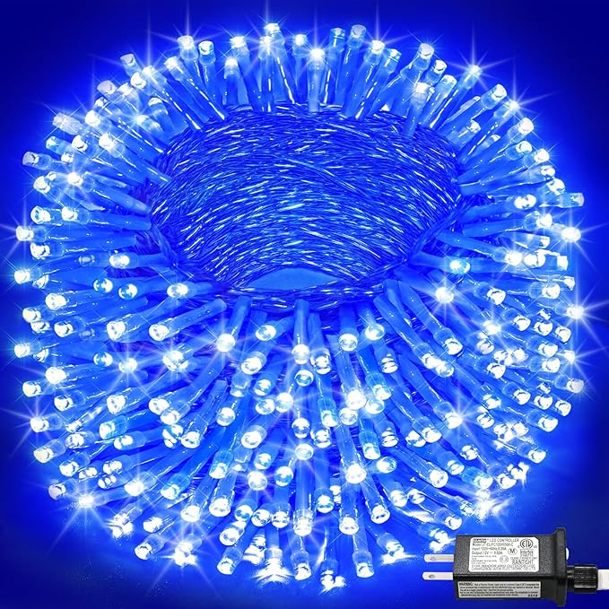 Christmas Lights Indoor, 132FT 400 LED Outdoor String Lights with 8 Modes Waterproof, Plug in Fairy Twinkle Lights Clear Wire for Bedroom Wedding Treee Window Garden House Decorations