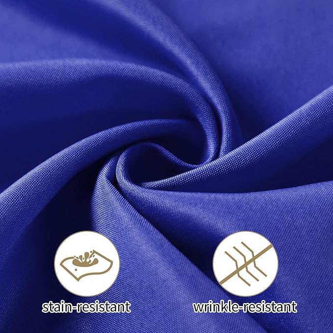 25pcs Polyester Cloth Napkins - 17 x 17 inch Royal Blue Dinner Washable Napkins with Hemmed Edges for Restaurant/Wedding/Hotel(25,Royal Blue)