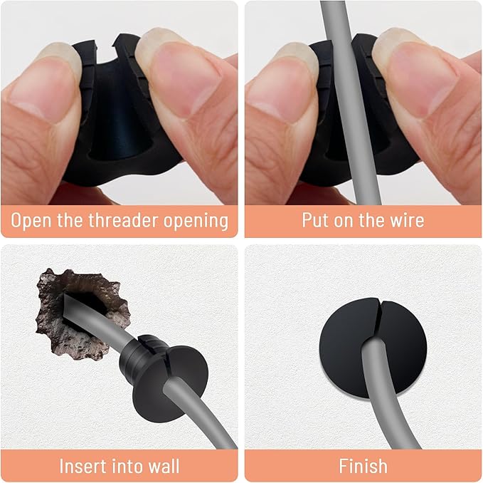 Cable Grommet Routing Kit for Starlink for 3/4 inch Wall Hole, Starlink Accessories, Silicone Cable Wall Pass, Starlink Anti-Slip Wall Grommets for Cables (3/4 inch) 2 Pcs (Pack of 2)