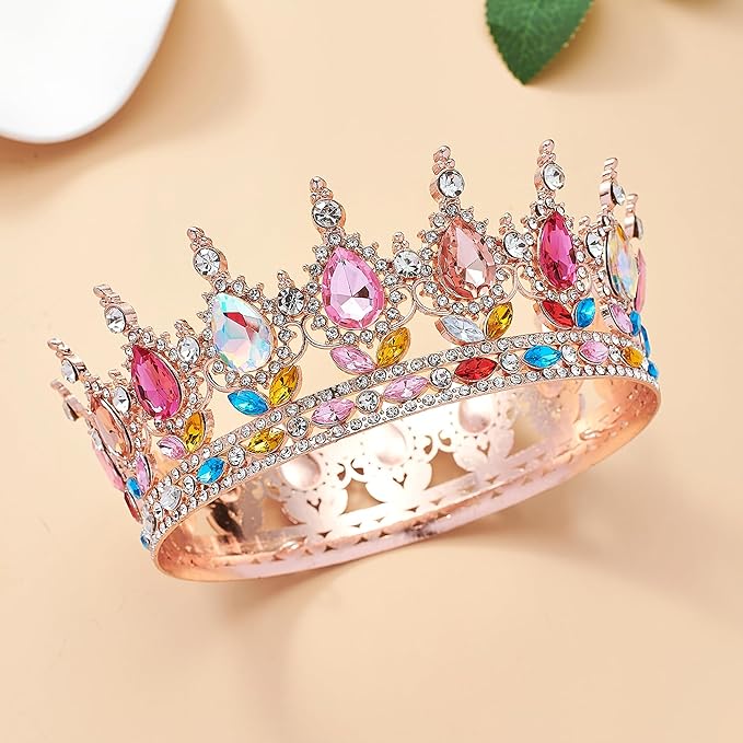 Queen Crown Rhinestone Wedding Crowns and Tiaras for Women Costume Party Hair Accessories Princess Birthday Crown Crystal Bridal Crowns