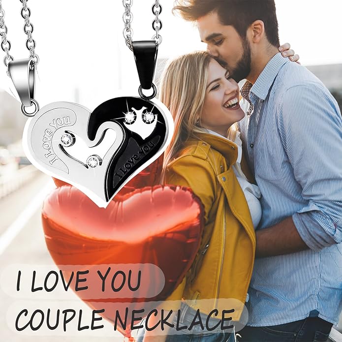 Couple Heart Or Cat BFF Best Friend for Girls Puzzle Friendship Pendant Necklaces,316L Stainless Steel