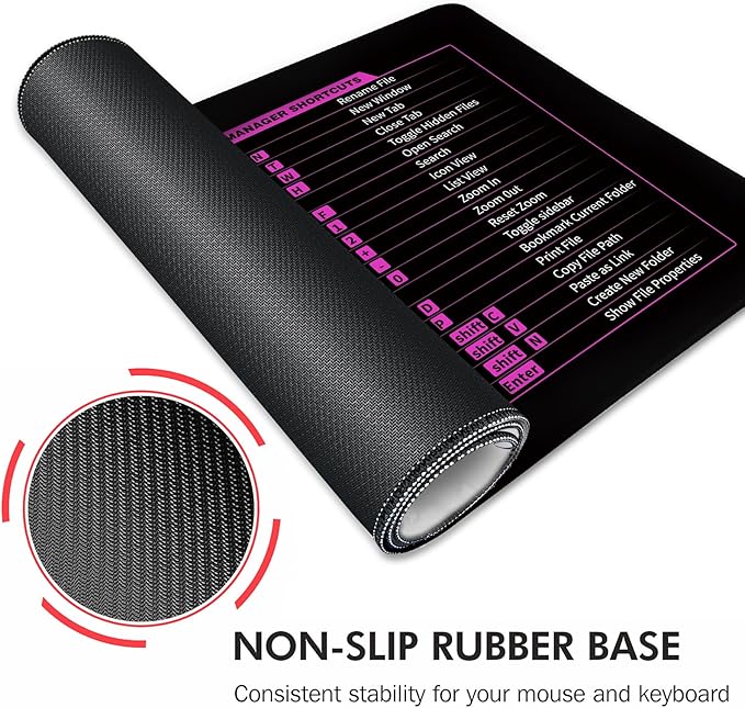 Galdas Gaming Mouse Pad XXL XL Large Long Extended Big Mousepad Non-Slip Rubber Keyboard Mouse Pad with Stitched Edges for Laptop Home Office (31.5x11.8x0.08 Inch) -Notes