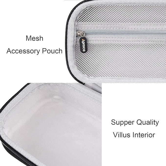 Aproca Portable Case Compatible with Canon ImageFORMULA R10 / ImageFORMULA P-215II Portable Document Scanner, Storage Hard Bag - Black (Case Only)
