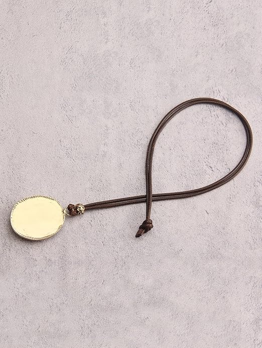GelConnie Boho Necklaces for Women Vintage Silver Circles Long Pendant Necklace Cowgirl Sweater Necklace Adjustable Leather Choker Necklace for Women