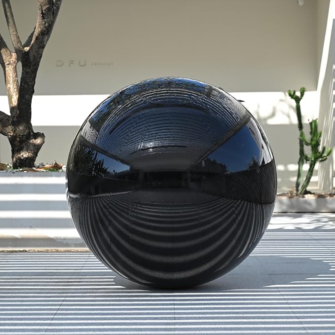 Yescom 47" Inflatable Mirror Ball Giant Reusable Hanging Large Disco Balloon Decoration for Party Wedding Event Concerts Stage Decor Black