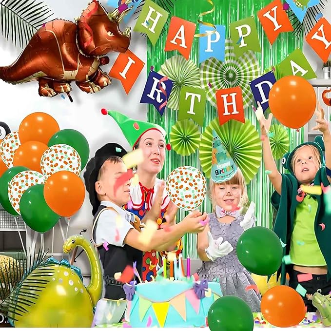 12inch Orange Green Latex Helium Balloons,Orange Green Confetti Balloon for Party Decorations,Pack of 50
