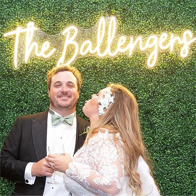 Custom Led Neon Signs for Home Bedroom Wall Decor, Personalized Large LED Neon Light Sign for Wedding Party, Wall Art, Birthday Room Shop Logo Bar Name Neon Lightsr (Wedding Neon Custom)
