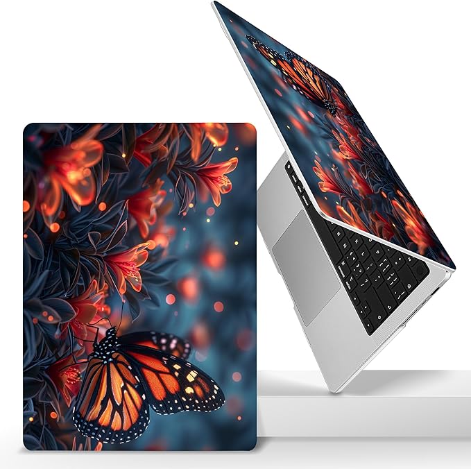 for MacBook Pro 16 inch Case 2021 2022 2023 2024 Release A3186 A3403 M4 A2991 M3 A2780 M2 A2485 M1 Pro/Max, Hard Shell Case with Screen Protector & Keyboard Cover, Butterflies Flowers