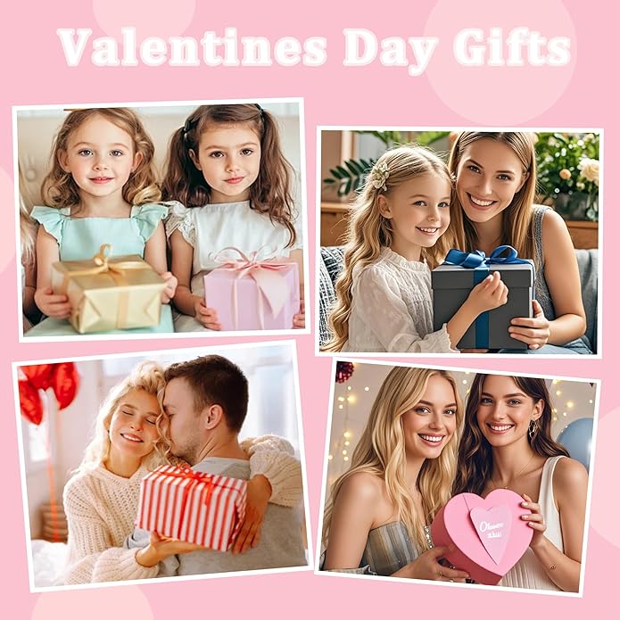 Valentines Day Gifts for Kids Women Teen Girls, 18K Gold Plated Letter A-Z Heart Initial Necklaces for Women Teen Girls Trendy Stuff Birthday Valentines Gifts for Her Mom Wife Jewelry