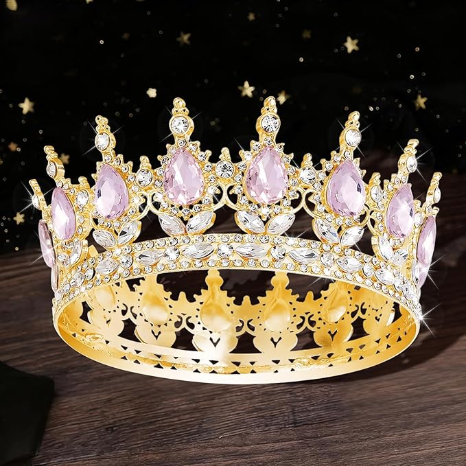 Queen Crown Rhinestone Wedding Crowns and Tiaras for Women Costume Party Hair Accessories Princess BirthdayCrown Crystal BridalCrown