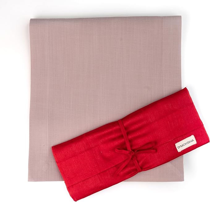 D'Moksha Homes Beige Table Runner 14 x 60 Inch - Faux Linen Table Runner - Wrinkle Resistant, Machine Washable Ideal for Dresser, Coffee Tables, Thanksgiving, Holiday - 100% Recycled Fabric