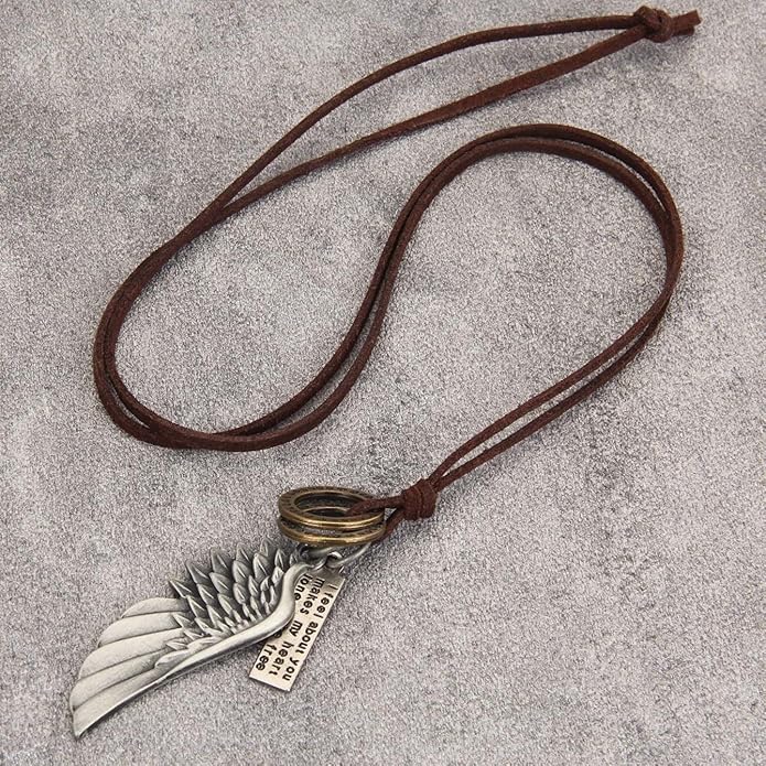 GelConnie Boho Necklaces for Women Vintage Silver Circles Long Pendant Necklace Cowgirl Sweater Necklace Adjustable Leather Choker Necklace for Women