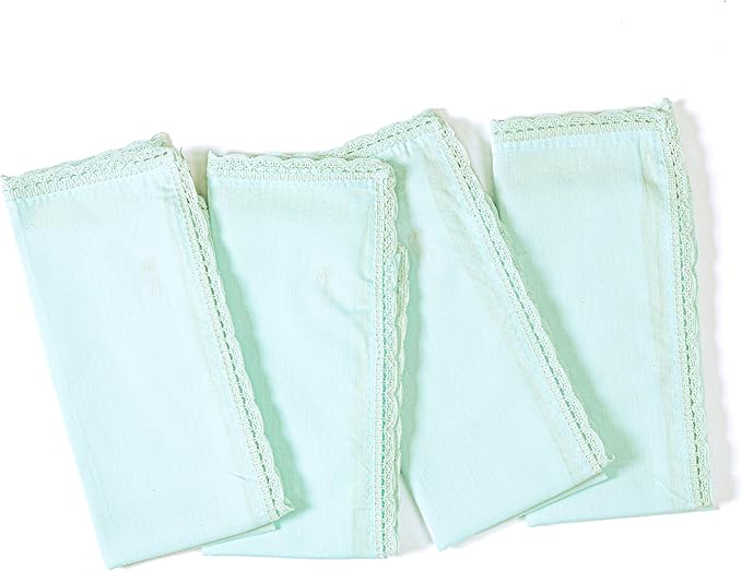 Ramanta Home Linen Flax Cloth Napkins Set of 24 | 18x18 Inch | Premium Cotton Linen Flax Lace Soft & Durable | Washable Ideal for Everyday Use Parties Thanksgiving Christmas Halloween Baby Blue