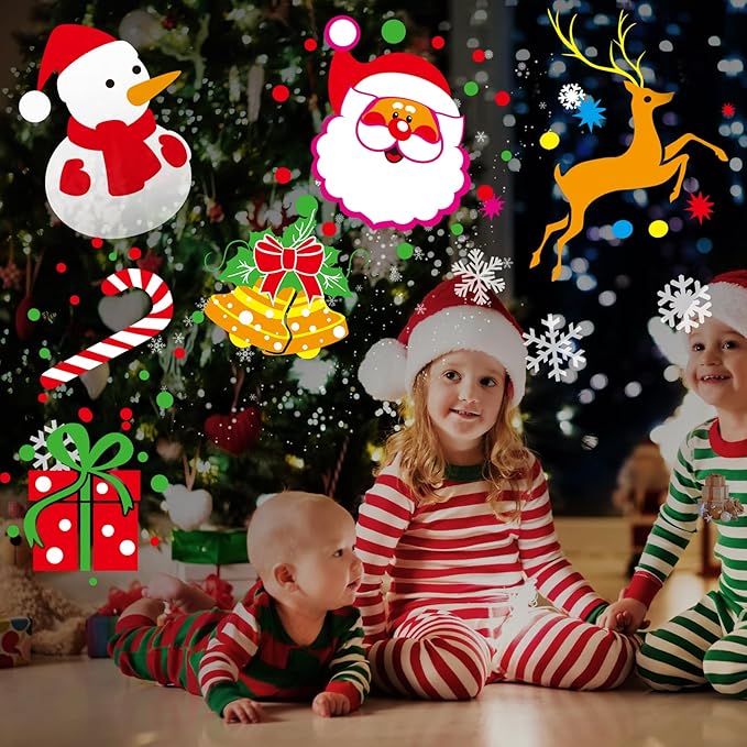 2025 Upgraded Brighter Christmas Decorations Projector Lights, FLITI 19 HD Slide Christmas Projector (Ocean Wave & Patterns), 11 Theme Holiday Projector with Remote for Halloween House Decor