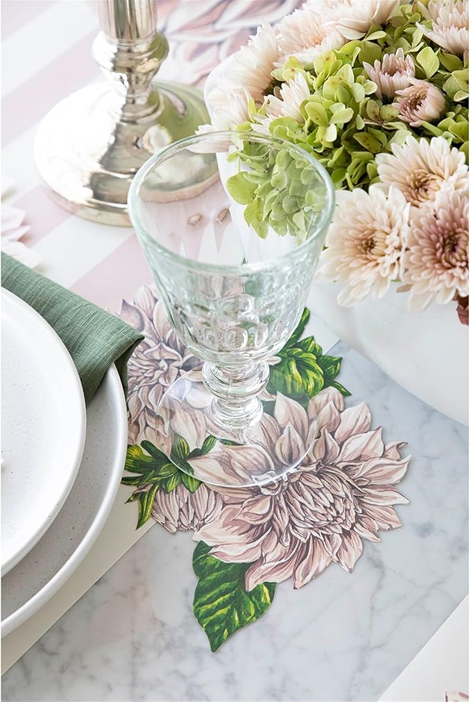 Hester & Cook Table Accent Place Cards - Dinner Name Cards for Table Setting Set of 12 - Made in USA (Dahlia)
