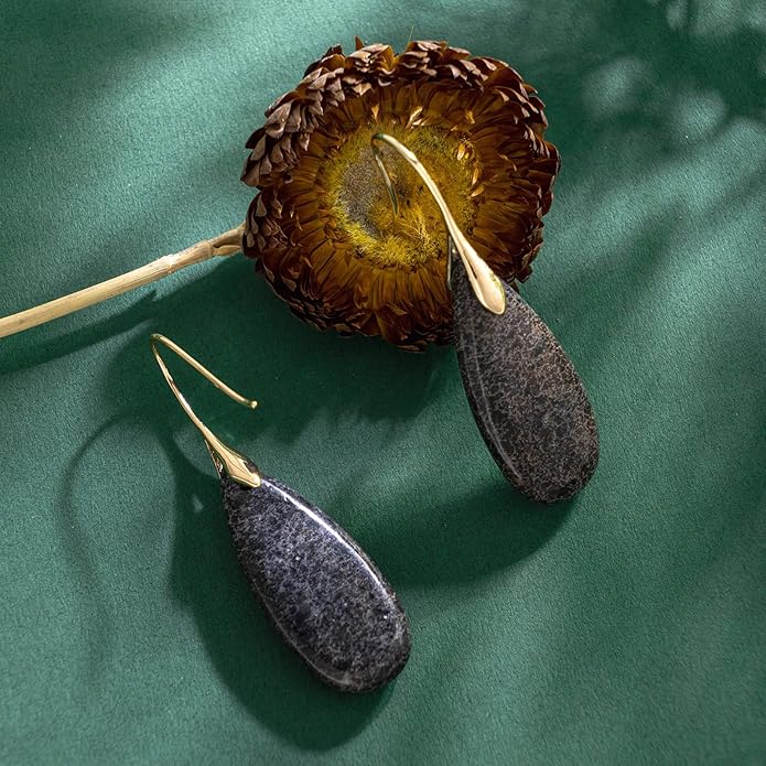 SELOVO Stone Fishhook Dangle Drop Earrings Statement Earrings for Women Stone