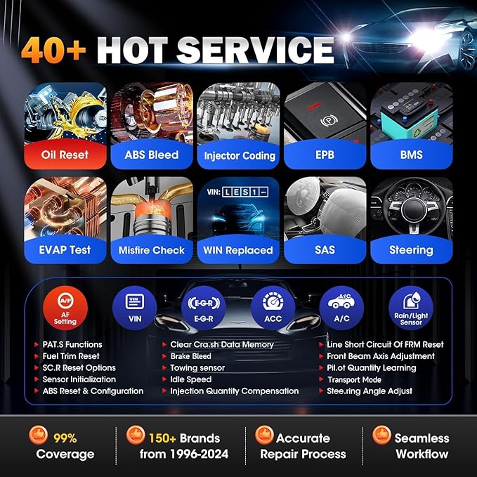 Autel Scanner MaxiCOM MK900BT, 2025 MK900-BT V2.0 Bidirectional Diagnostic Tool, 8in Up of MK900 MX900 MK808S MK808BT MX808S MK808Z, 3000+ Active Tests, 40+ Service, CAN-FD&DOIP, All System, FCA 11 OS