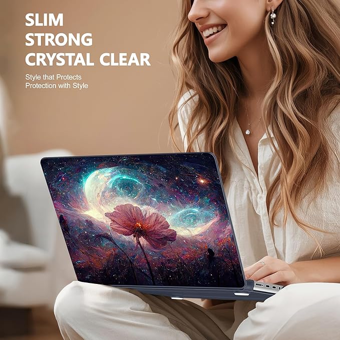 for MacBook Pro 16 inch Case 2021 2022 2023 2024 Release A3186 A3403 M4 A2991 M3 A2780 M2 A2485 M1 Pro/Max, Hard Shell Case with Screen Protector & Keyboard Cover, Galaxy Space