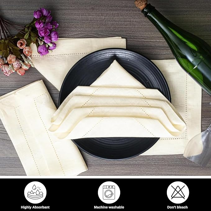 Homidate Cloth Dinner Napkins – Machine Washable Reusable Fabric Napkins for Weddings, Parties & Table Decorations