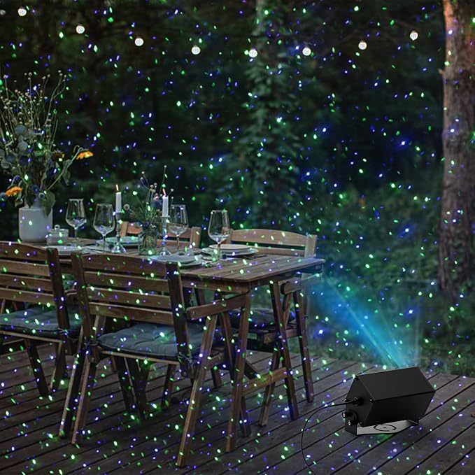 Star Laser Light Projector Outdoor, AIRIVO RGB 3 Colors 11 Lighting Effects Firefly Lights Projection Light, Christmas Laser Lights with Remote Control, Holiday Decor for Garden, Trees, Home,Landscape