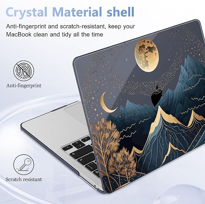 May Chen Compatible with MacBook Pro 13 inch Case with Touch Bar 2022 2021 2020 Release A2338 M1/M2 A2251 A2289, Plastic Hard Shell Case with Keyboard Cover, Traditional