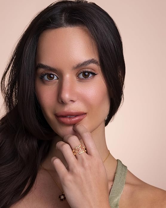 Gold Large Chunky Dainty Shell FULLY ADJUSTABLE Open Ring for Women by SNGIA, Summer Beach Handmade Adjustable Seashell Ring, Minimalist Stackable Ocean Themed Wedding Date Birthday Gift, Bold Exaggerated Irregular Wavy Trendy Ribbed Jewelry, Textured ...