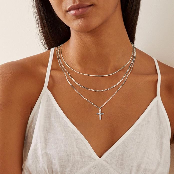 LANE WOODS Gold Plated Necklaces for Women - Multilayer Coin Medallion Pendant Necklace Adjustable Layering Choker Necklaces Chain Set Jewelry