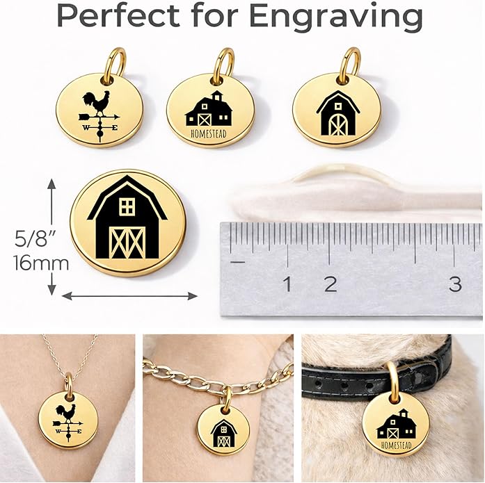 SM Design Western Charm Set of 4 – Stainless Steel Western Charms for Bracelets & Necklaces – Cowgirl, Ranch & Country Style Jewelry Charms – Western Gift for Women & Moms