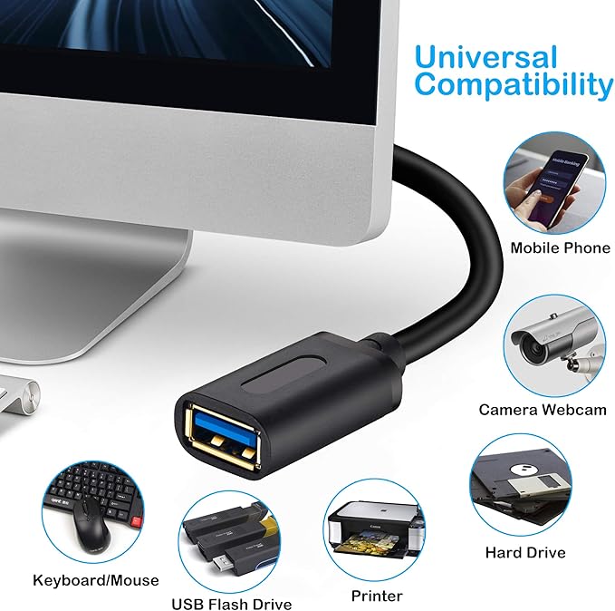 Tan QY USB 3.0 Extension Cable 5Ft, USB 3.0 High Speed Extender Cord Type A Male to A Female for PlayStation, Xbox, USB Flash Drive, Hard Drive, Card Reader,Scanner,Printer,Keyboard (5Ft)