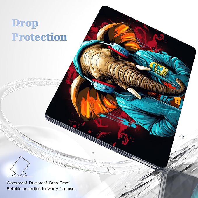 Case for MacBook Pro 13 inch with/Without Touch Bar (2016-2022, M2 A2338 M1 A2289 A2251 A2159 A1989 A1706 A1708), Hard Shell + Keyboard Cover + Dust Plug, Elephant Hoodie