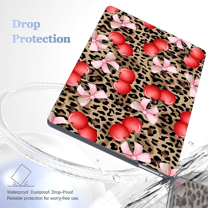 Case for MacBook Pro 13 inch with/Without Touch Bar (2016-2022, M2 A2338 M1 A2289 A2251 A2159 A1989 A1706 A1708), Hard Shell + Keyboard Cover + Dust Plug, Leopard Cherry