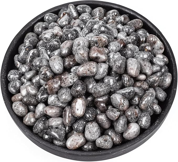 Polished Yooperlite Crystal Chips 200 Pcs - 0.3" 10 oz Tumbled Stone Chips Crushed Sea Glass Stones Healing Reiki Crystal Making Home Decoration