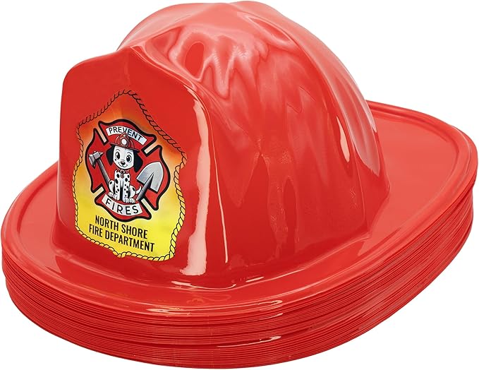 Kenco Kids Customizable Plastic Firefighter Hats -Choose your style, add your name or department