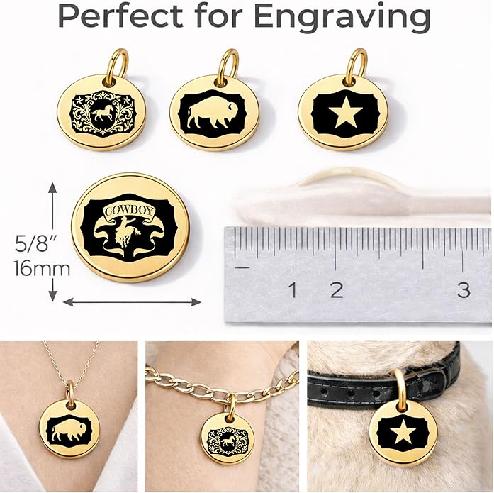 SM Design Western Charm Set of 4 – Stainless Steel Western Charms for Bracelets & Necklaces – Cowgirl, Ranch & Country Style Jewelry Charms – Western Gift for Women & Moms