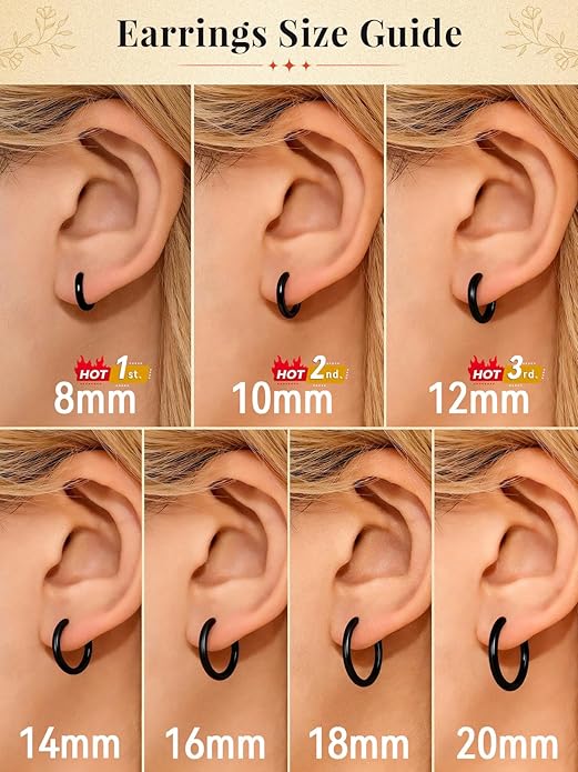 FaithHeart Sterling Silver Hoop Earrings for Women, Hypoallergenic Huggie Hoop Earrings Lightweight Small Cartilage Earrings Hoop Earring Dainty Everyday Earrings 6/8/10/12/14/15/16/18/20mm