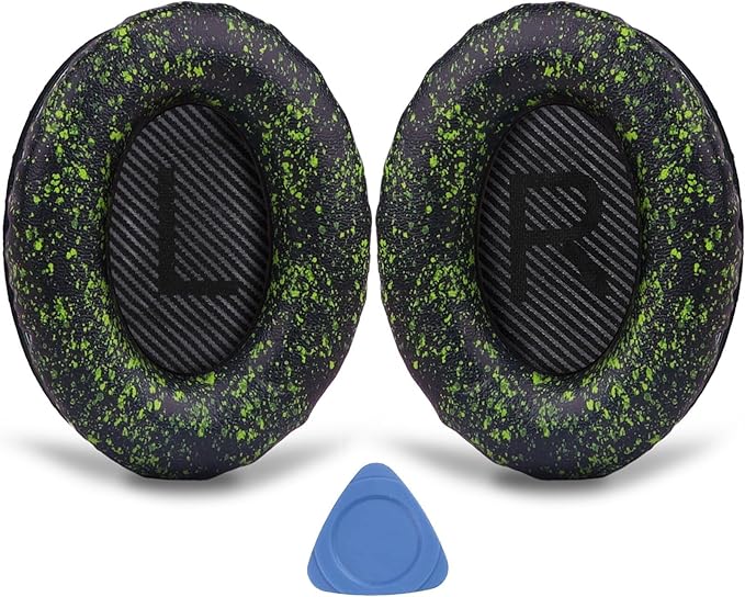 Replacement Ear Pads for Bose QuietComfort 35 (QC35) & Quiet Comfort 35 II (QC 35 ii) Headphones, EarPads Cushions with Noise Isolation Memory Foam, Softer Protein Leather, Added Thickness