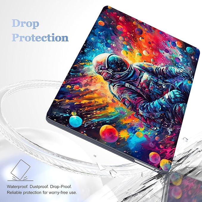 Case for MacBook Pro 13 inch with/Without Touch Bar (2016-2022, M2 A2338 M1 A2289 A2251 A2159 A1989 A1706 A1708), Hard Shell + Keyboard Cover + Dust Plug, Astronaut