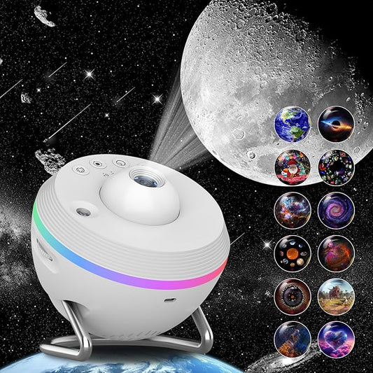 Galaxy Projector, 13 in 1 HD Planetarium Galaxy Star Projector for Bedroom, Star Projector Galaxy Light with Meteor Effects and Timer for Kids, Ceiling, Gifts