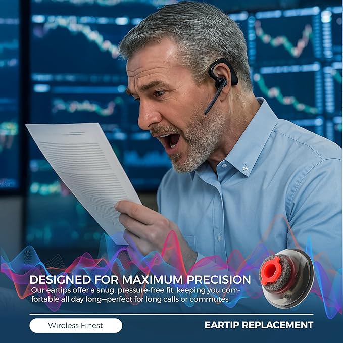 3X Ultra Comfort Eartips Ear Buds Replacement Earphone Ear Tips Kits Earpads Foam Set Cushion for Plantronics Voyager 5200 5220 5210 Series Bluetooth Headset Headphone (Large L)