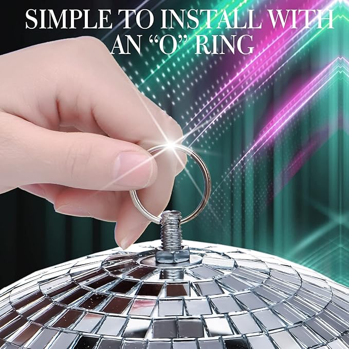 17 Pcs Disco Ball Decorations Assorted Size Disco Ball Ornaments, Mini Large Hanging Party Favors for Christmas New Year Weddings Decor Festival Stage Prop(6, 3.2, 2 Inch)