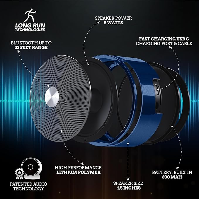Paired Bluetooth Speakers - Surround Sound Stereo Pairing Linkable for Home TV Car